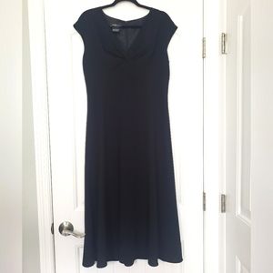 AGB Dress sz 12 black fit and flare maxi vintage made in Hong Kong classic PROM